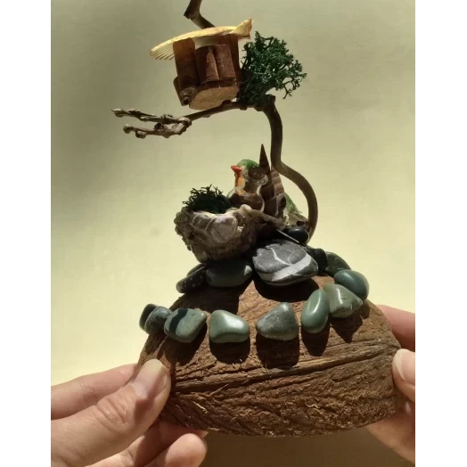 Sea Landscape / Tree Miniature on the Coconut # 9