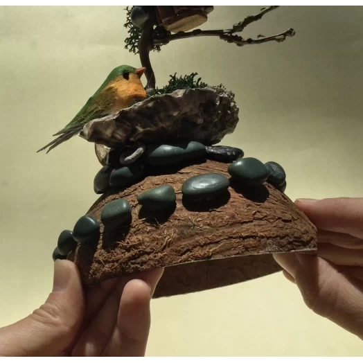 Sea Landscape / Tree Miniature on the Coconut # 9