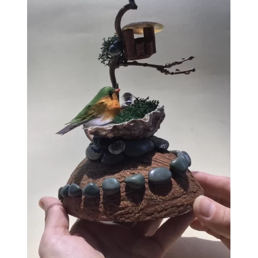 Sea Landscape / Tree Miniature on the Coconut # 9