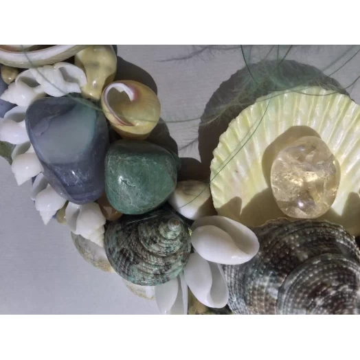 Sea Picture / Frame, Blue, Green & Yellow, Oval # 5
