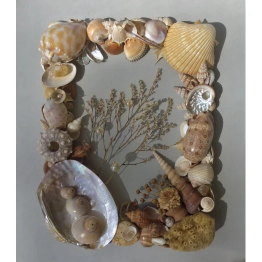 Sea Picture / Frame, Beige and Brown, Rectangular # 16 Sea Picture / Frame, Beige and Brown, Rectangular # 16
