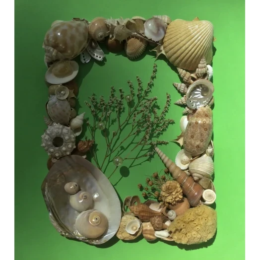 Sea Picture / Frame, Beige and Brown, Rectangular # 16 Sea Picture / Frame, Beige and Brown, Rectangular # 16