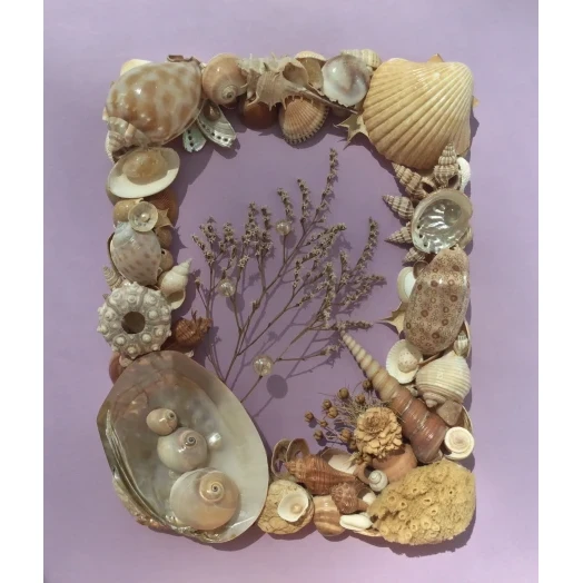 Sea Picture / Frame, Beige and Brown, Rectangular # 16 Sea Picture / Frame, Beige and Brown, Rectangular # 16