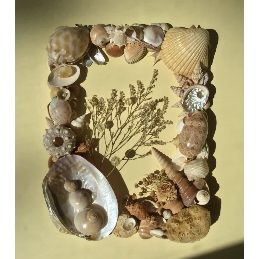 Sea Picture / Frame, Beige and Brown, Rectangular # 16 Sea Picture / Frame, Beige and Brown, Rectangular # 16