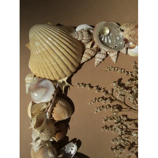 Sea Picture / Frame, Beige and Brown, Rectangular # 16 Sea Picture / Frame, Beige and Brown, Rectangular # 16