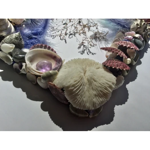 Sea Picture / Frame, Blue, White, Purple and Vinous, Rectangular # 12 Sea Picture / Frame, Blue, White, Purple and Vinous, Rectangular # 12