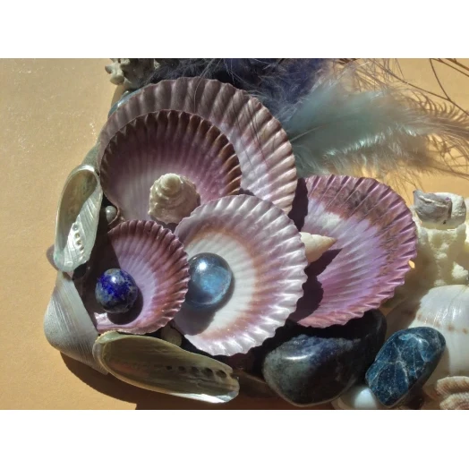 Sea Picture / Frame, Blue, White, Purple and Vinous, Rectangular # 12 Sea Picture / Frame, Blue, White, Purple and Vinous, Rectangular # 12