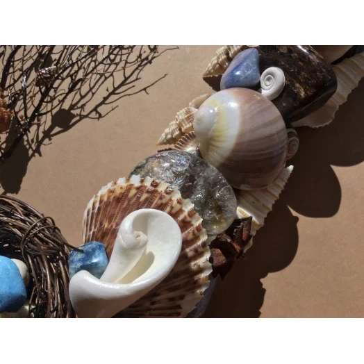 Sea Picture / Frame, Brown, Blue & White, Rectangular # 6 Sea Picture / Frame, Brown, Blue & White, Rectangular # 6
