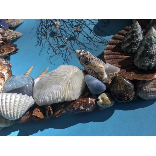 Sea Picture / Frame, Brown, Blue & White, Rectangular # 6 Sea Picture / Frame, Brown, Blue & White, Rectangular # 6