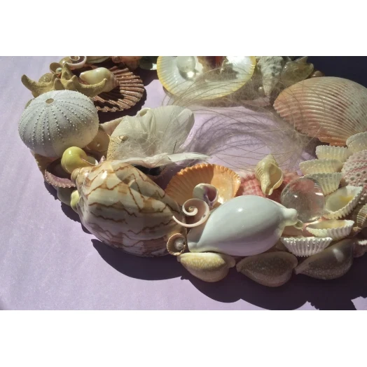 Sea Picture / Frame, White, Pink & Yellow, Oval # 6 Sea Picture / Frame, White, Pink & Yellow, Oval # 6