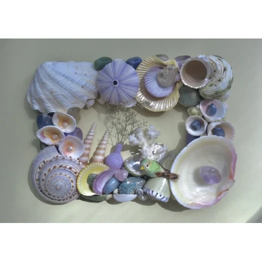 Sea Picture / Frame, Colorful, in Soft Pastels, Rectangular # 11 Sea Picture / Frame, Colorful, in Soft Pastels, Rectangular # 11