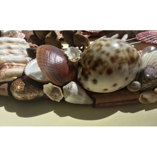 Sea Picture / Frame, Brown and Pink, Oval # 9