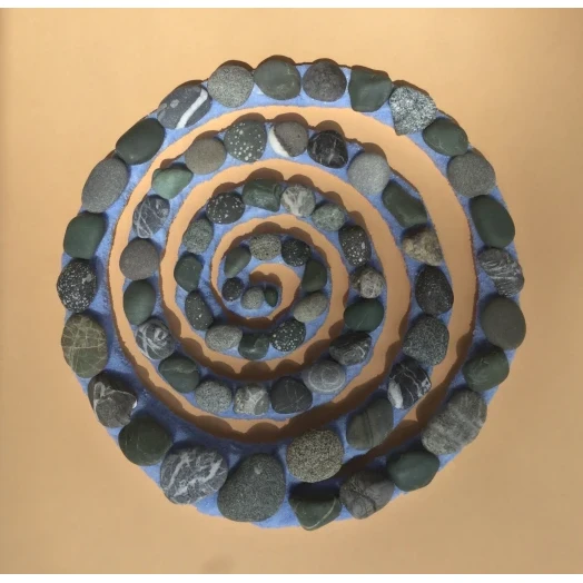 Sea Picture / Frame, Blue and Grey, Sandy Spiral / Helix # 6 Sea Picture / Frame, Blue and Grey, Sandy Spiral / Helix # 6