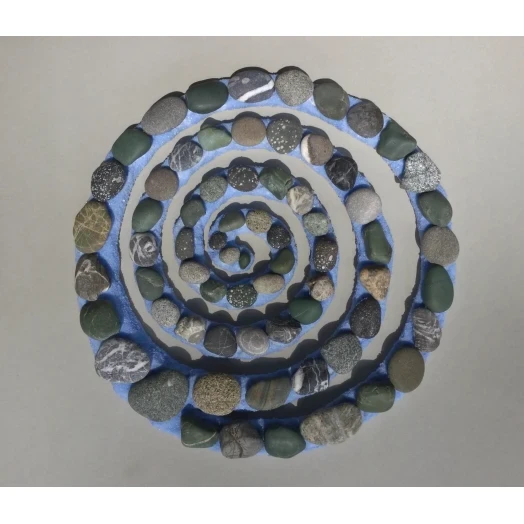 Sea Picture / Frame, Blue and Grey, Sandy Spiral / Helix # 6 Sea Picture / Frame, Blue and Grey, Sandy Spiral / Helix # 6