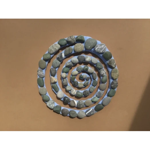 Sea Picture / Frame, Blue and Grey, Sandy Spiral / Helix # 6 Sea Picture / Frame, Blue and Grey, Sandy Spiral / Helix # 6