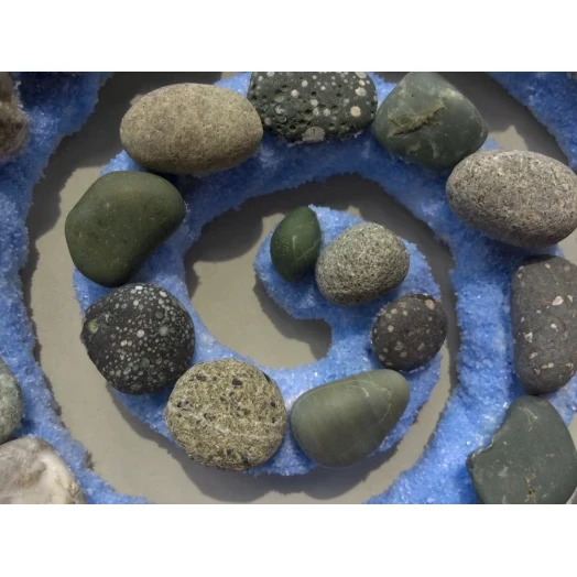 Sea Picture / Frame, Blue and Grey, Sandy Spiral / Helix # 6 Sea Picture / Frame, Blue and Grey, Sandy Spiral / Helix # 6