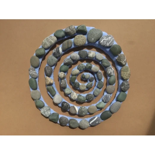 Sea Picture / Frame, Blue and Grey, Sandy Spiral / Helix # 6 Sea Picture / Frame, Blue and Grey, Sandy Spiral / Helix # 6
