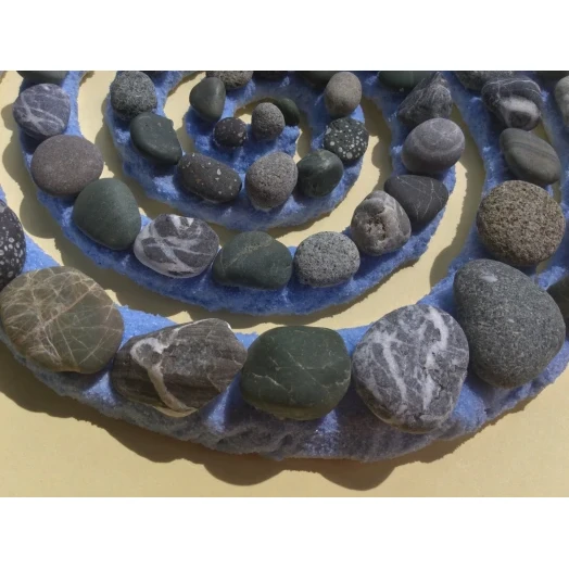 Sea Picture / Frame, Blue and Grey, Sandy Spiral / Helix # 6 Sea Picture / Frame, Blue and Grey, Sandy Spiral / Helix # 6