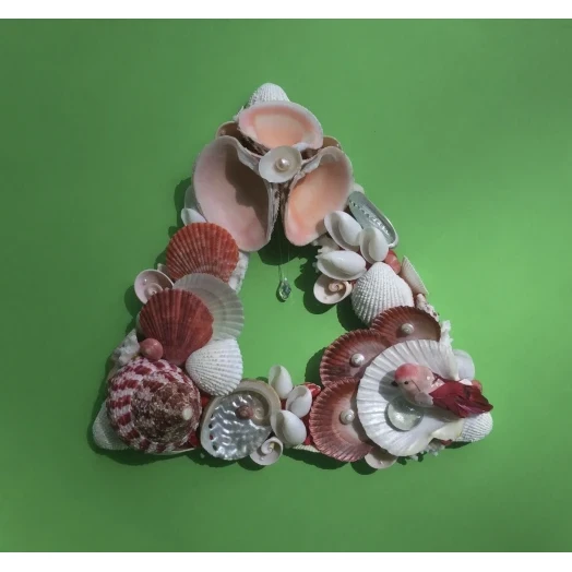 Sea Picture / Frame, Red and White Triangle # 3