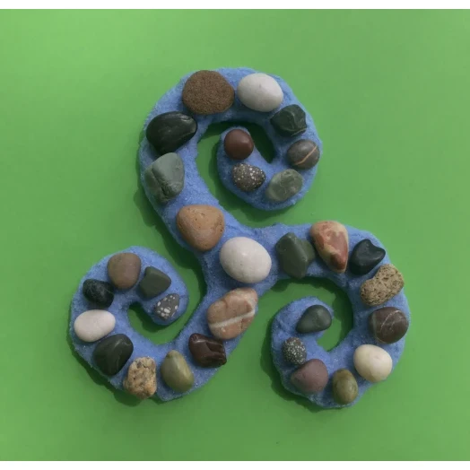 Sea Picture / Frame, Blue and Colorful, Sandy Spiral # 8 Sea Picture / Frame, Blue and Colorful, Sandy Spiral # 8