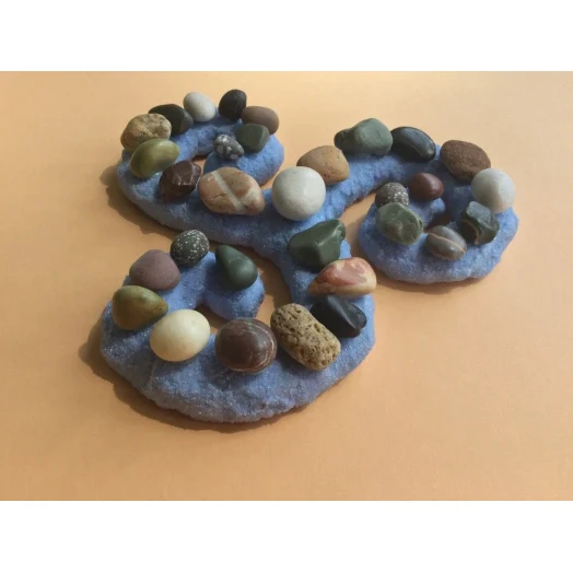 Sea Picture / Frame, Blue and Colorful, Sandy Spiral # 8 Sea Picture / Frame, Blue and Colorful, Sandy Spiral # 8