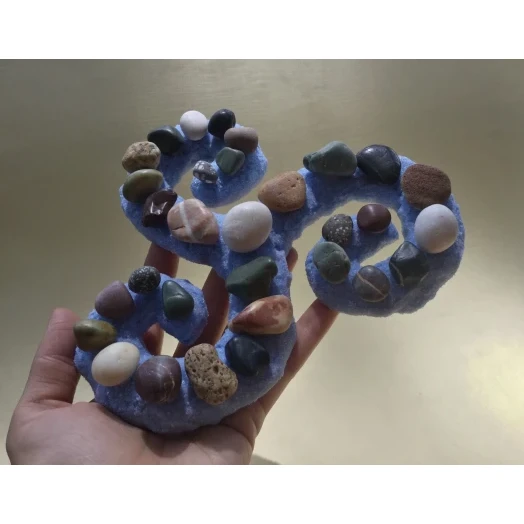 Sea Picture / Frame, Blue and Colorful, Sandy Spiral # 8 Sea Picture / Frame, Blue and Colorful, Sandy Spiral # 8