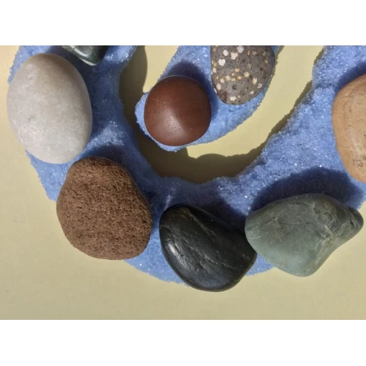 Sea Picture / Frame, Blue and Colorful, Sandy Spiral # 8 Sea Picture / Frame, Blue and Colorful, Sandy Spiral # 8