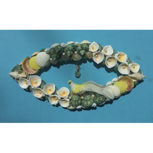 Sea Picture / Frame, White, Green & Yellow Eye # 10 Sea Picture / Frame, White, Green & Yellow Eye # 10