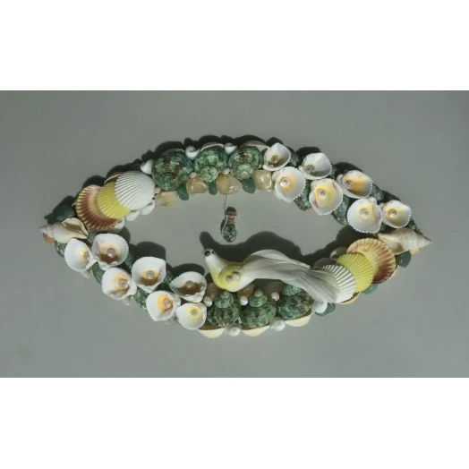Sea Picture / Frame, White, Green & Yellow Eye # 10 Sea Picture / Frame, White, Green & Yellow Eye # 10