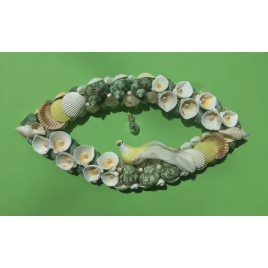Sea Picture / Frame, White, Green & Yellow Eye # 10 Sea Picture / Frame, White, Green & Yellow Eye # 10