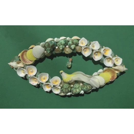 Sea Picture / Frame, White, Green & Yellow Eye # 10 Sea Picture / Frame, White, Green & Yellow Eye # 10