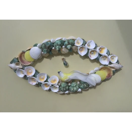 Sea Picture / Frame, White, Green & Yellow Eye # 10 Sea Picture / Frame, White, Green & Yellow Eye # 10