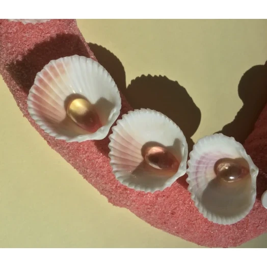 Sea Picture / Frame, Pink Sandy Heart # 23