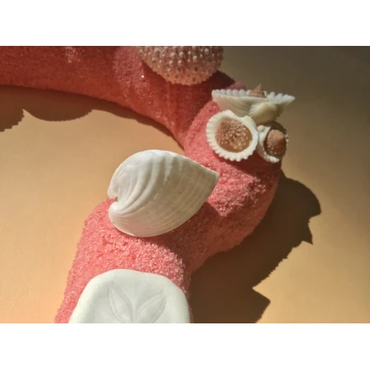 Sea Picture / Frame, Pink Sandy Heart # 23