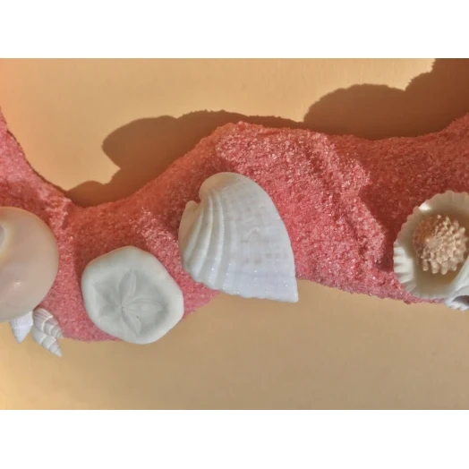 Sea Picture / Frame, Pink Sandy Heart # 23