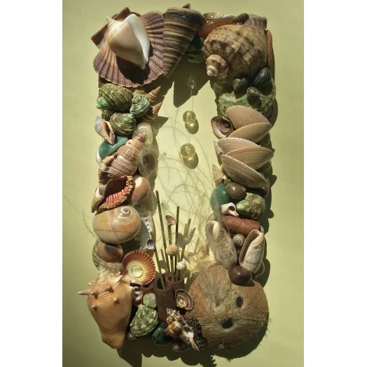 Sea Picture / Frame, Brown and Green, Rectangular # 15 Sea Picture / Frame, Brown and Green, Rectangular # 15