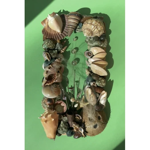 Sea Picture / Frame, Brown and Green, Rectangular # 15 Sea Picture / Frame, Brown and Green, Rectangular # 15