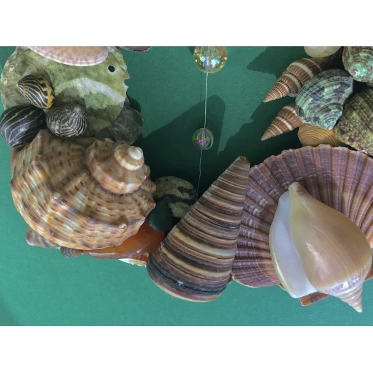 Sea Picture / Frame, Brown and Green, Rectangular # 15 Sea Picture / Frame, Brown and Green, Rectangular # 15