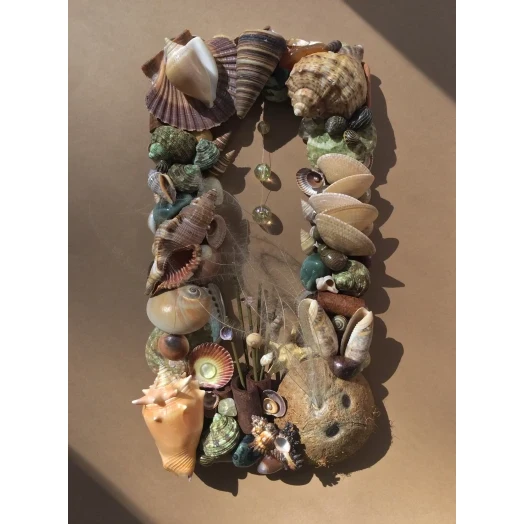 Sea Picture / Frame, Brown and Green, Rectangular # 15 Sea Picture / Frame, Brown and Green, Rectangular # 15