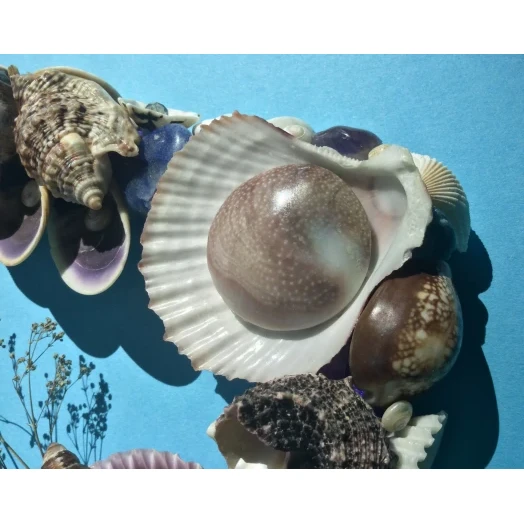 Sea Picture / Frame, Brown, Blue and Purple, Rectangular # 9 Sea Picture / Frame, Brown, Blue and Purple, Rectangular # 9