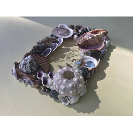 Sea Picture / Frame, Brown, Blue and Purple, Rectangular # 9 Sea Picture / Frame, Brown, Blue and Purple, Rectangular # 9