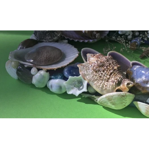 Sea Picture / Frame, Brown, Blue and Purple, Rectangular # 9 Sea Picture / Frame, Brown, Blue and Purple, Rectangular # 9