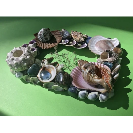 Sea Picture / Frame, Brown, Blue and Purple, Rectangular # 9 Sea Picture / Frame, Brown, Blue and Purple, Rectangular # 9