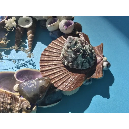 Sea Picture / Frame, Brown, Blue and Purple, Rectangular # 9 Sea Picture / Frame, Brown, Blue and Purple, Rectangular # 9