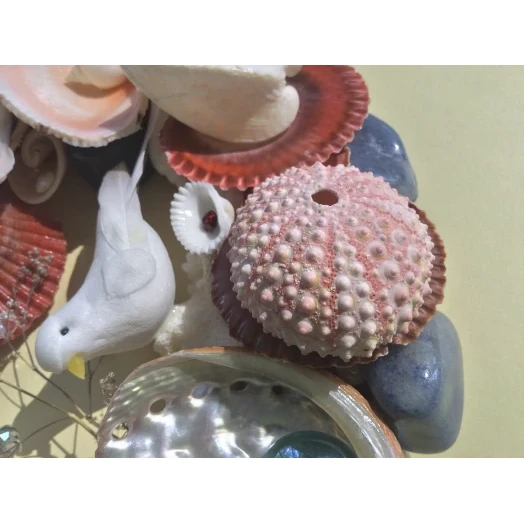 Sea Picture / Frame, Red, Blue and White, Oval # 3