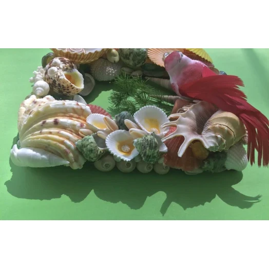 Sea Picture / Frame, Green, Red, Yellow, Orange / Colorful, Square # 5