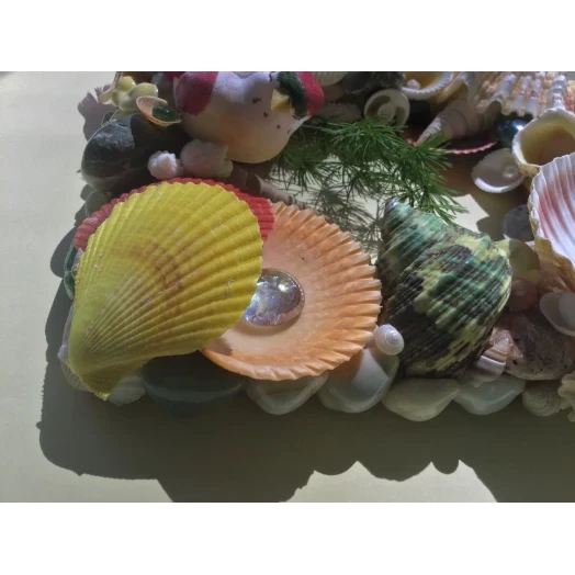 Sea Picture / Frame, Green, Red, Yellow, Orange / Colorful, Square # 5