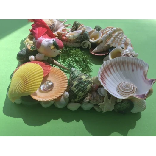 Sea Picture / Frame, Green, Red, Yellow, Orange / Colorful, Square # 5