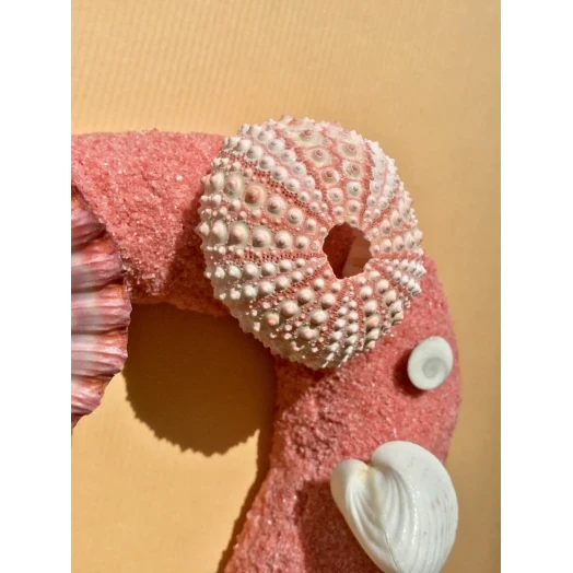 Sea Picture / Frame, Pink-Red Sandy Heart # 22 Sea Picture / Frame, Pink-Red Sandy Heart # 22