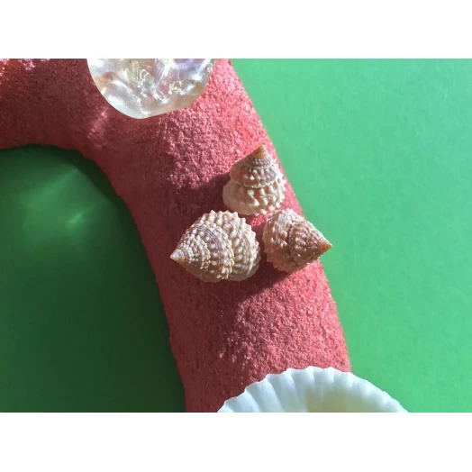 Sea Picture / Frame, Red and Pink Sandy Heart # 32 Sea Picture / Frame, Red and Pink Sandy Heart # 32